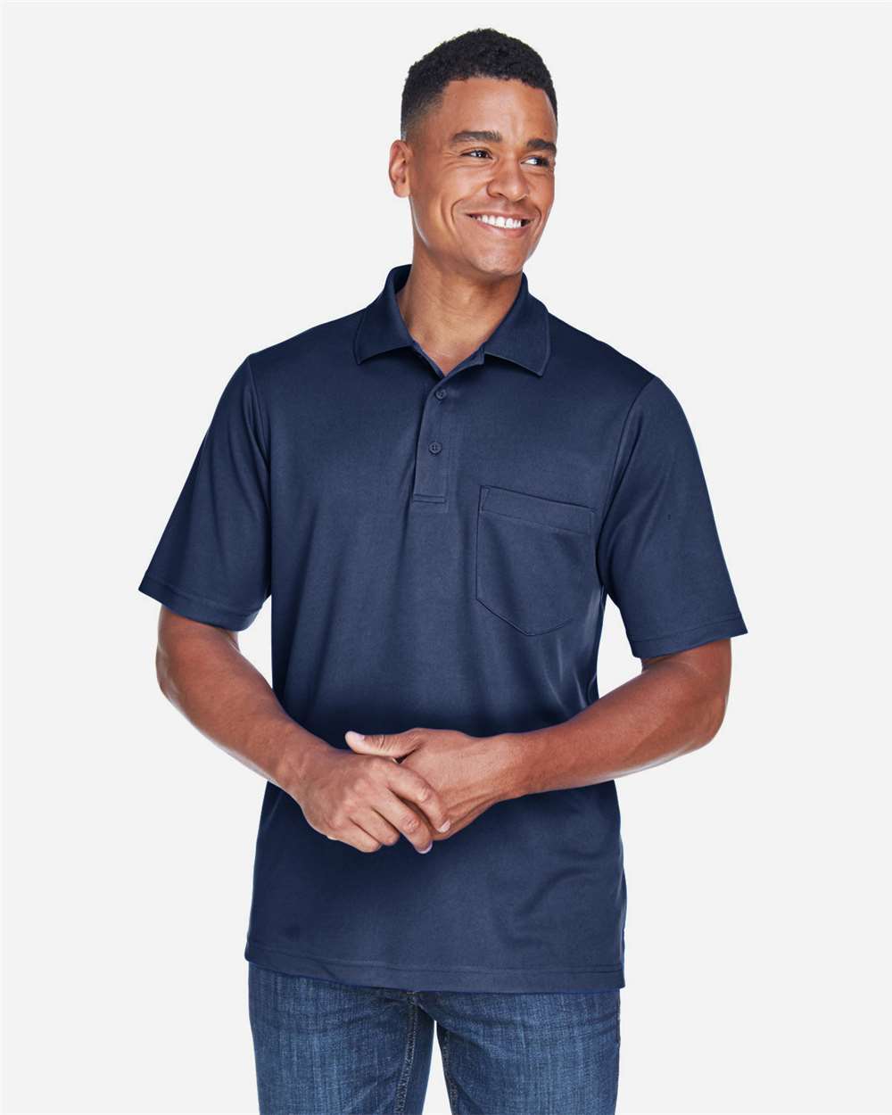 Men's Origin Performance Piqué Polo with Pocket – 88181P – Classic Navy