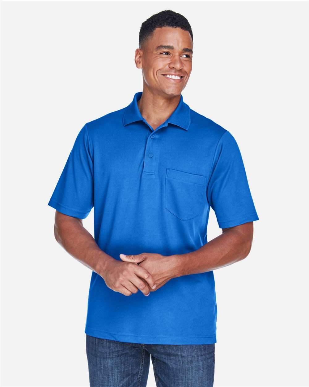 Men's Origin Performance Piqué Polo with Pocket – 88181P – True Royal