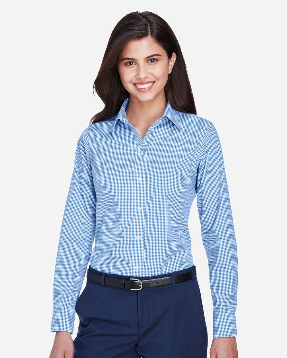 Women's Crown Collection® Gingham Check Woven Dress Shirt – D640W