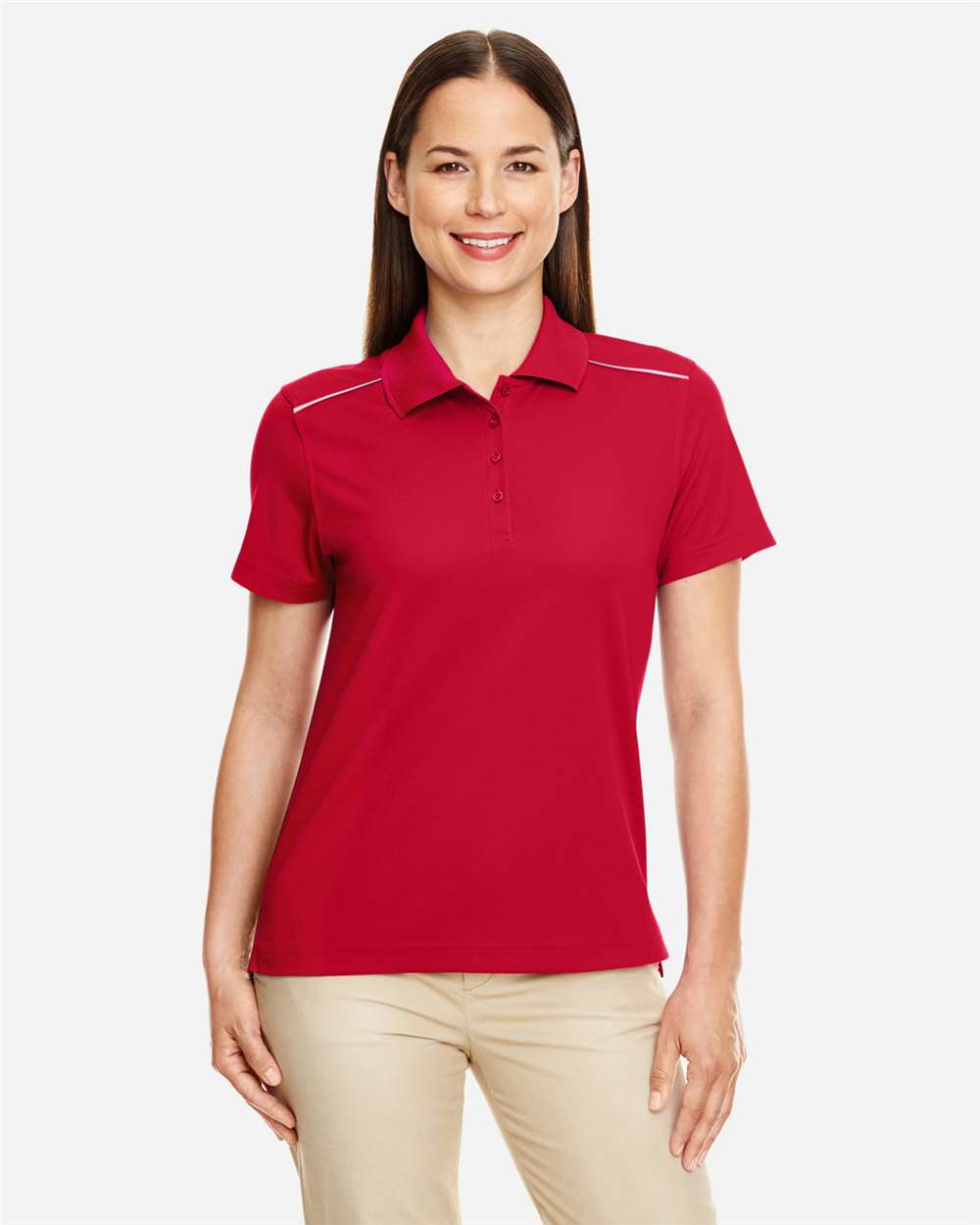 Women's Radiant Performance Piqué Polo with Reflective Piping – 78181R