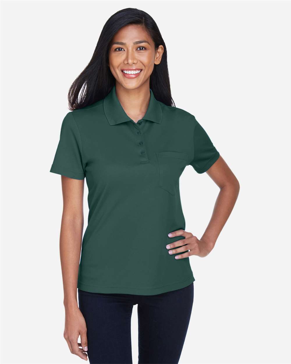 Women's Origin Performance Piqué Polo with Pocket – 78181P – Forest