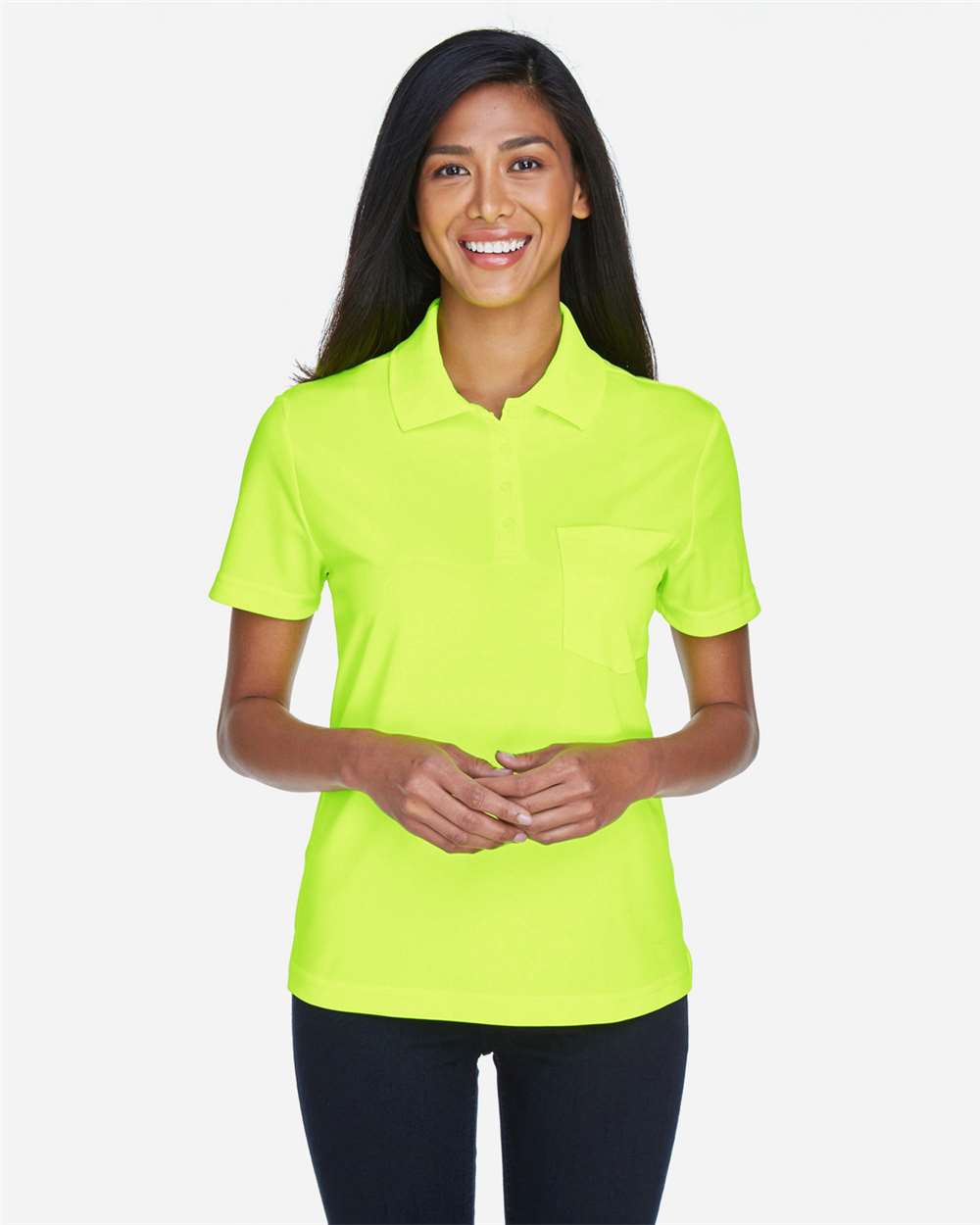 Women's Origin Performance Piqué Polo with Pocket – 78181P – Safety Yellow