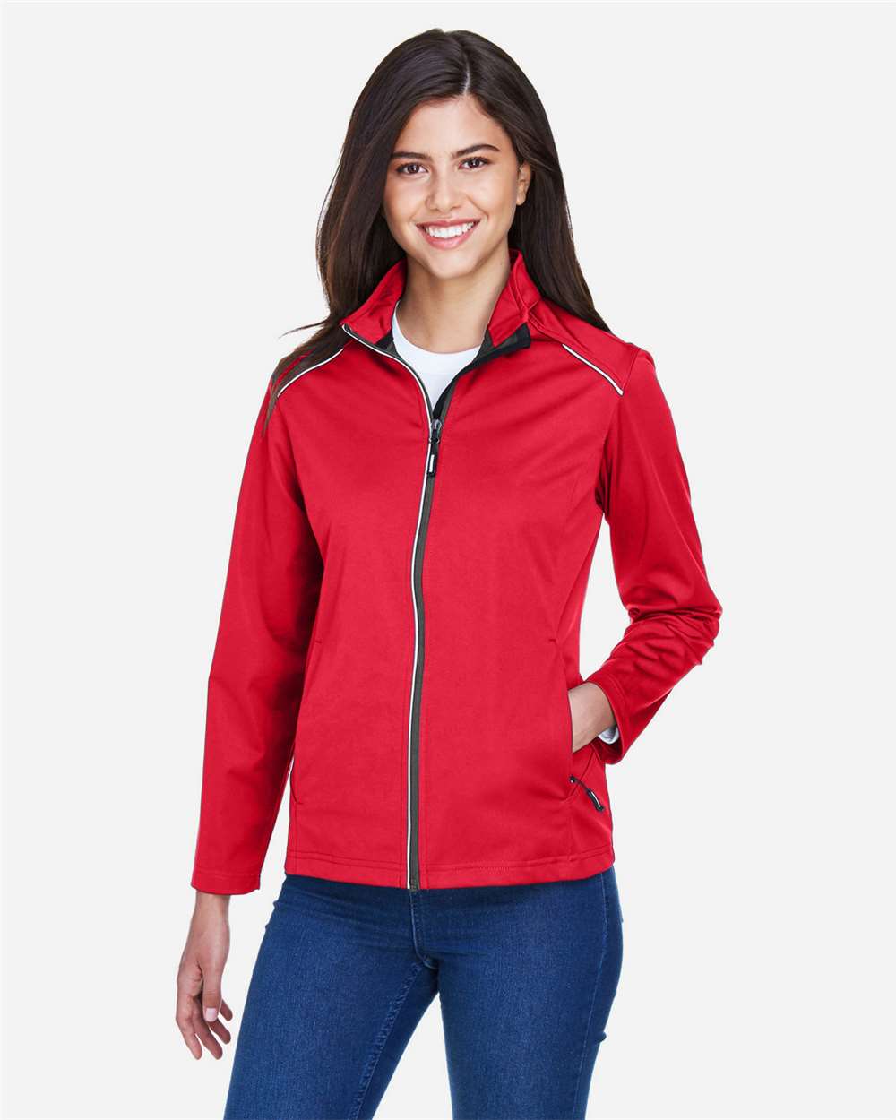 Women's Techno Lite Three-Layer Knit Tech-Shell – CE708W – Classic Red