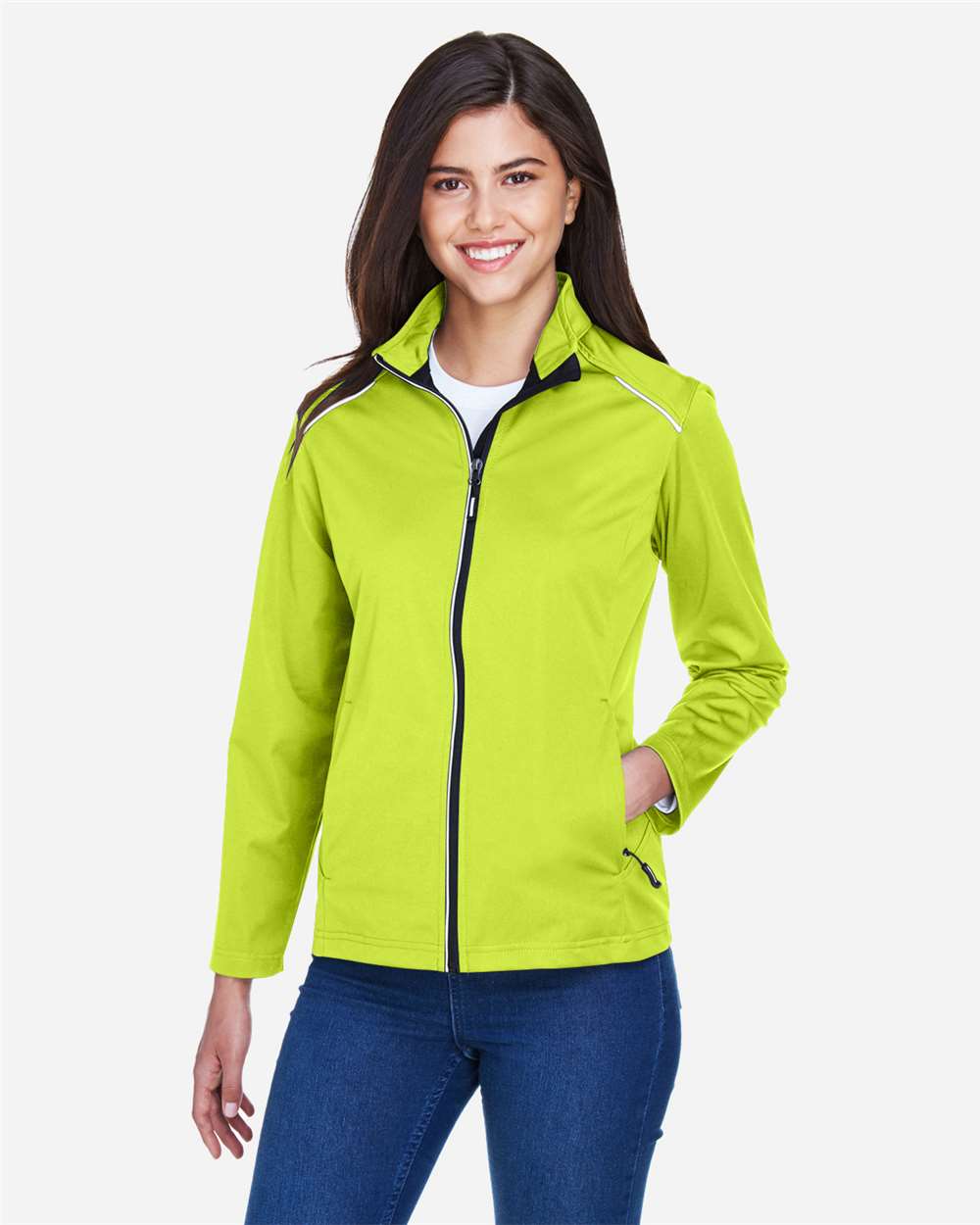 Women's Techno Lite Three-Layer Knit Tech-Shell – CE708W – Safety Yellow