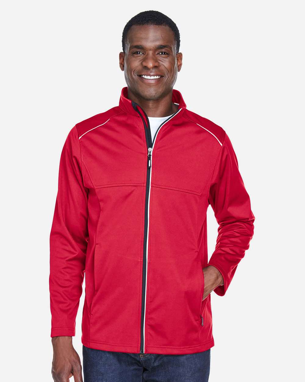 Men's Techno Lite Three-Layer Knit Tech-Shell – CE708 – Classic Red