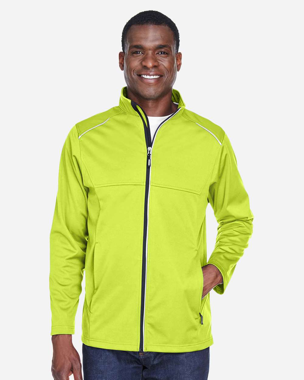 Men's Techno Lite Three-Layer Knit Tech-Shell – CE708 – Safety Yellow