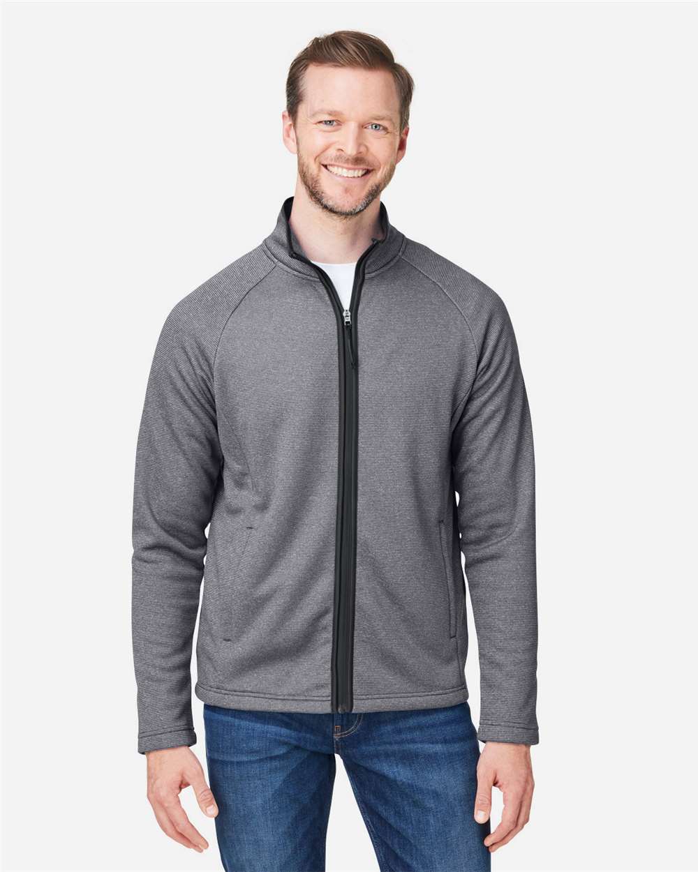 Men's Venture Heathered Stripe Full-Zip Jacket – CE72