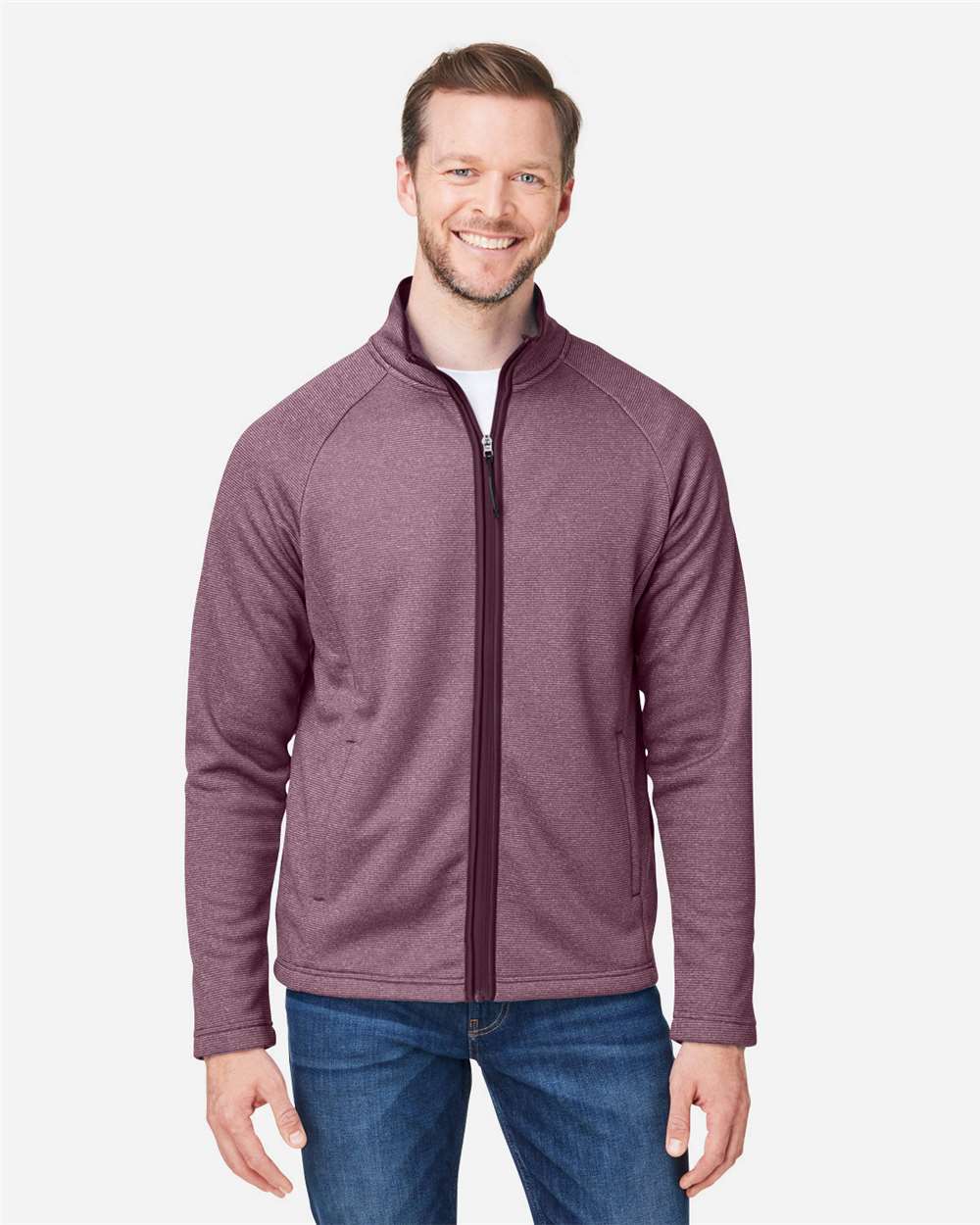 Men's Venture Heathered Stripe Full-Zip Jacket – CE72