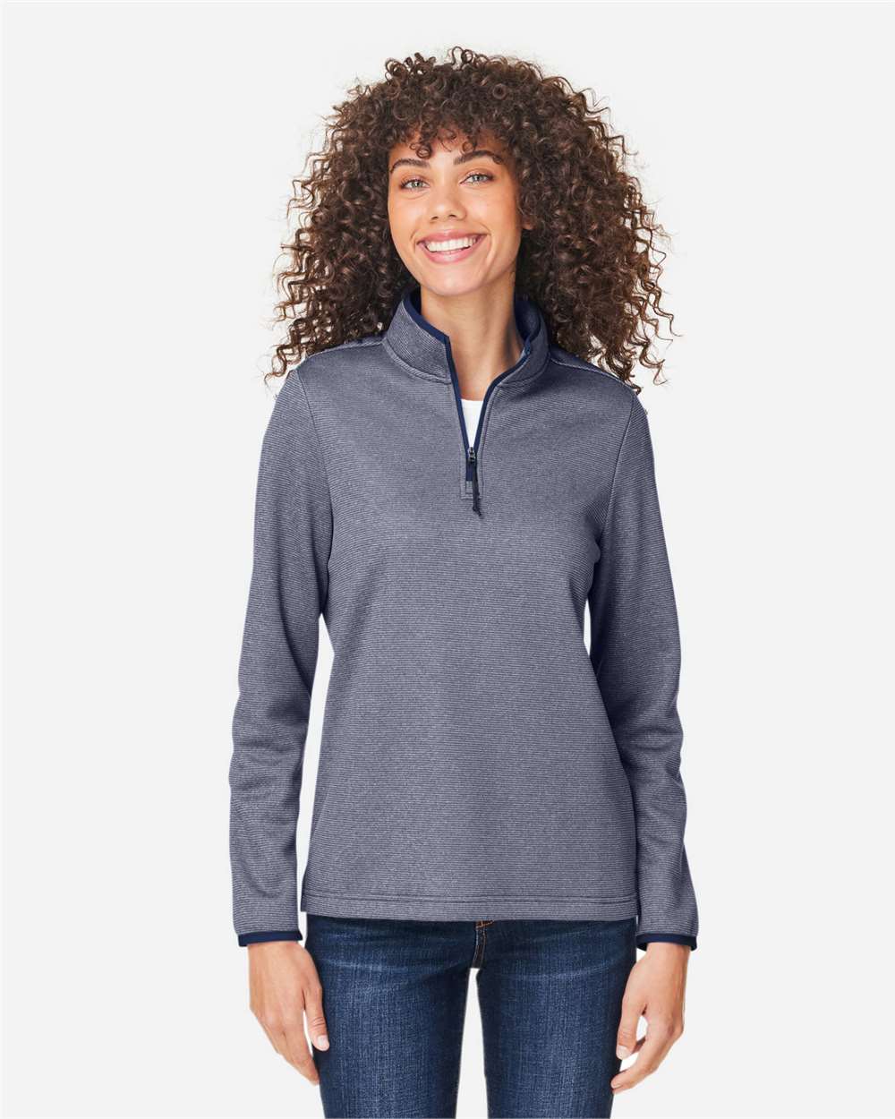Women's Venture Heathered Stripe Quarter-Zip Pullover – CE73W