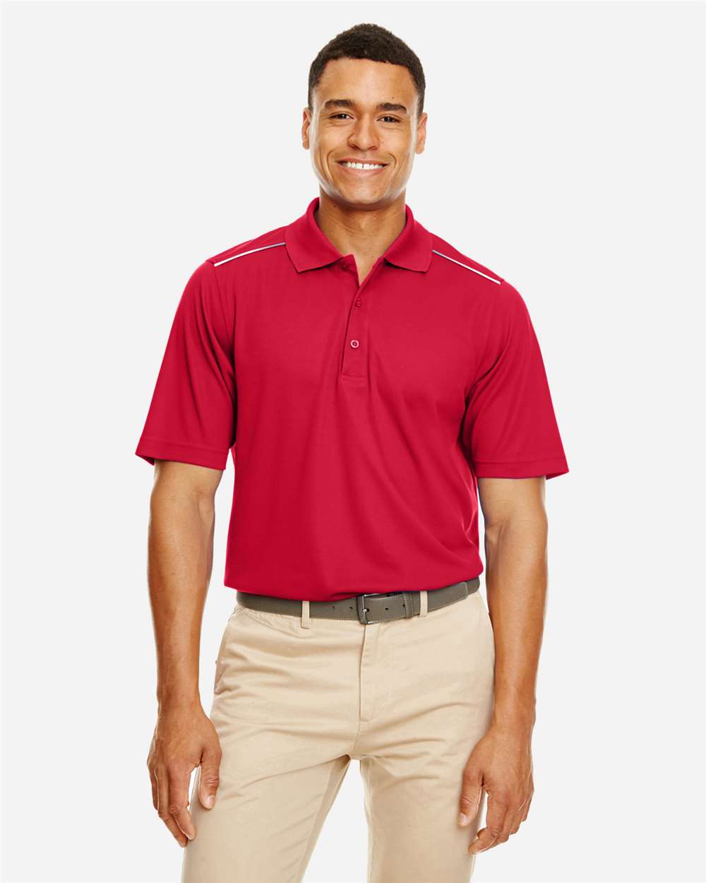 Men's Radiant Performance Piqué Polo with Reflective Piping – 88181R