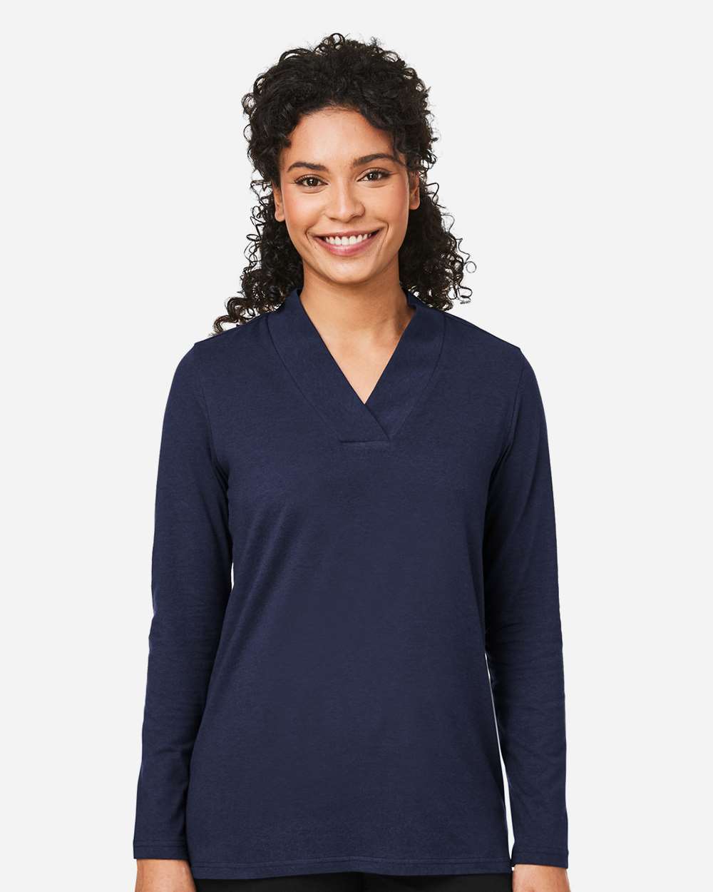 Women's Raleigh Shawl Collar Knit Top – DP121W – Navy