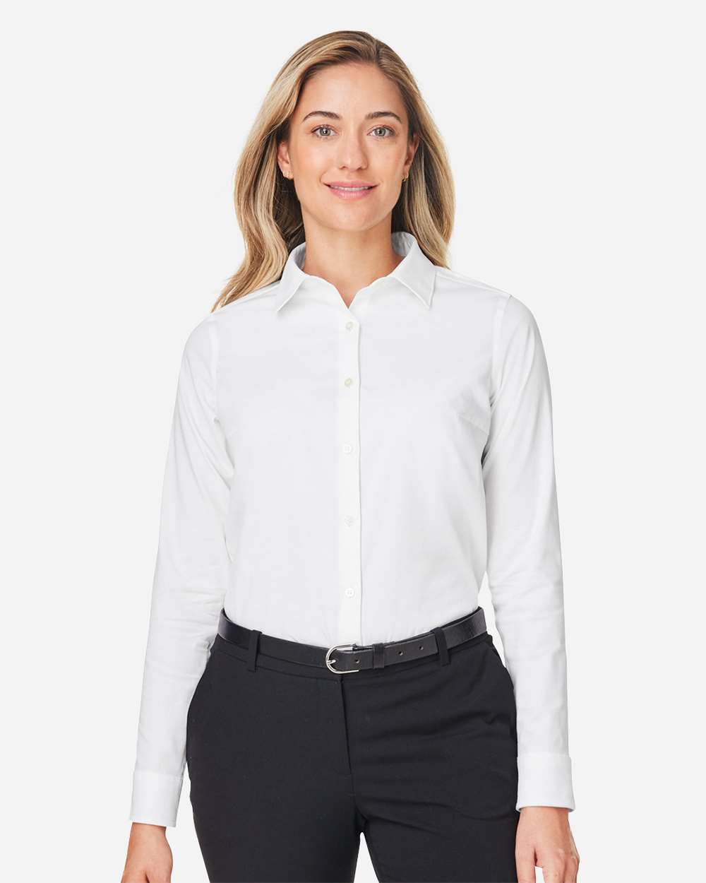 Women's CrownLux Performance® Spencer Poplin Dress Shirt – DG505W – White
