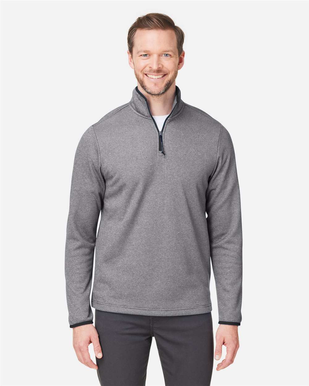 Men's Venture Heathered Stripe Quarter-Zip Pullover – CE73