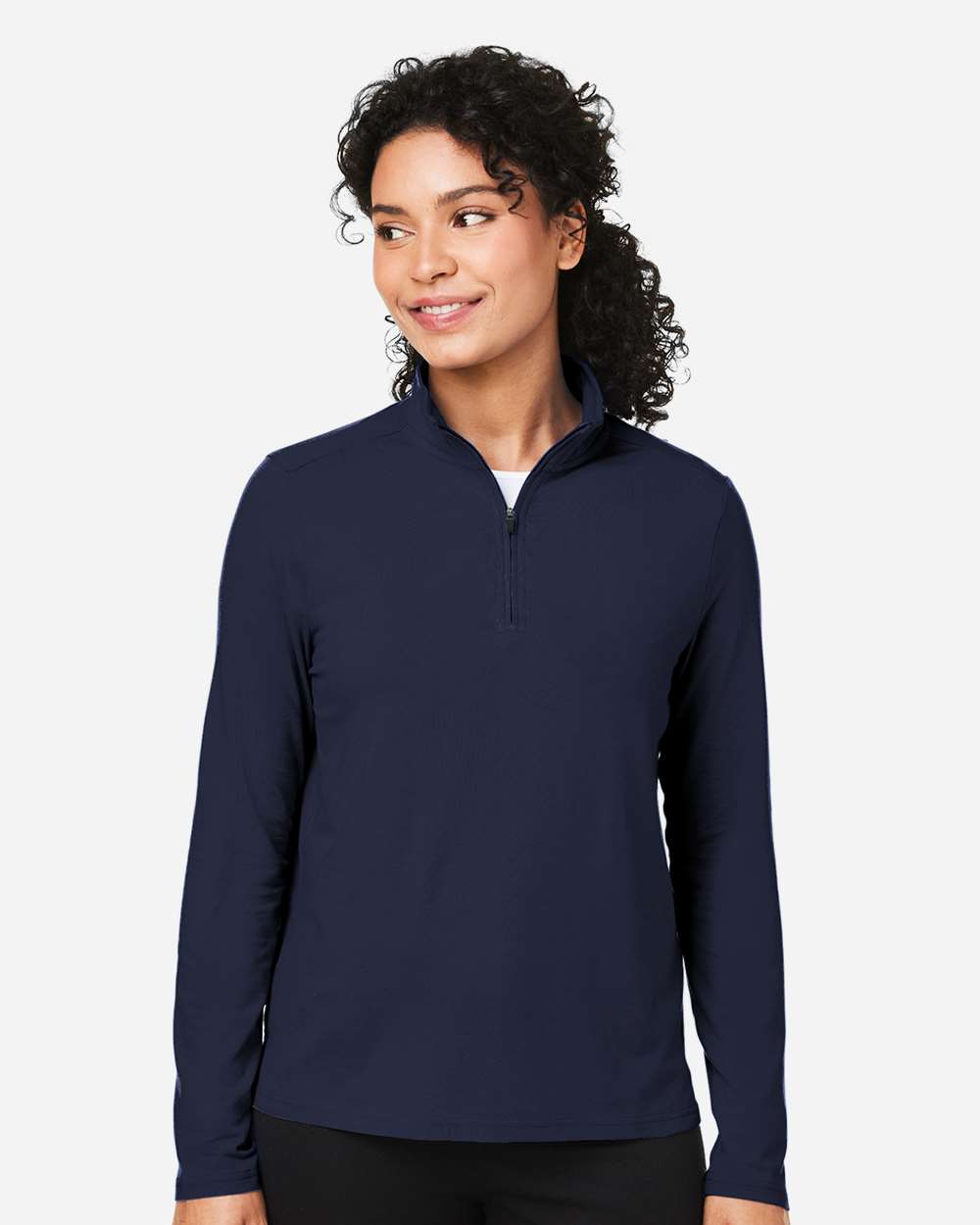 Women's Raleigh Stretch Quarter-Zip Pullover – DG425W – Navy