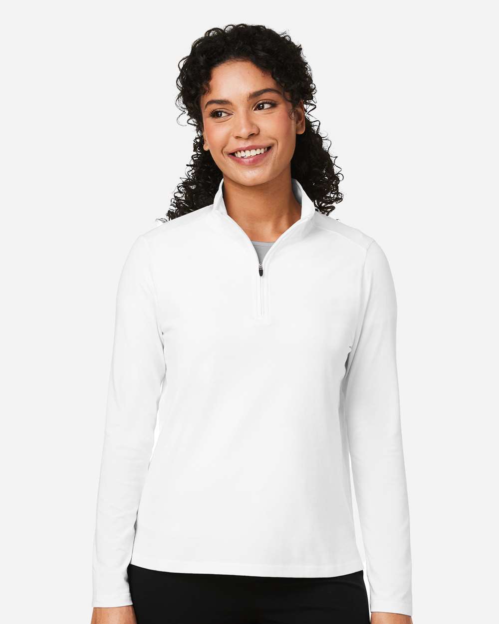 Women's Raleigh Stretch Quarter-Zip Pullover – DG425W – White