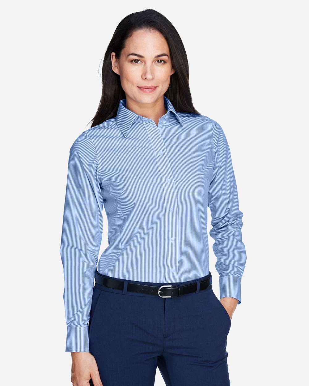 Women's Crown Collection® Banker Stripe Woven Dress Shirt – D645W