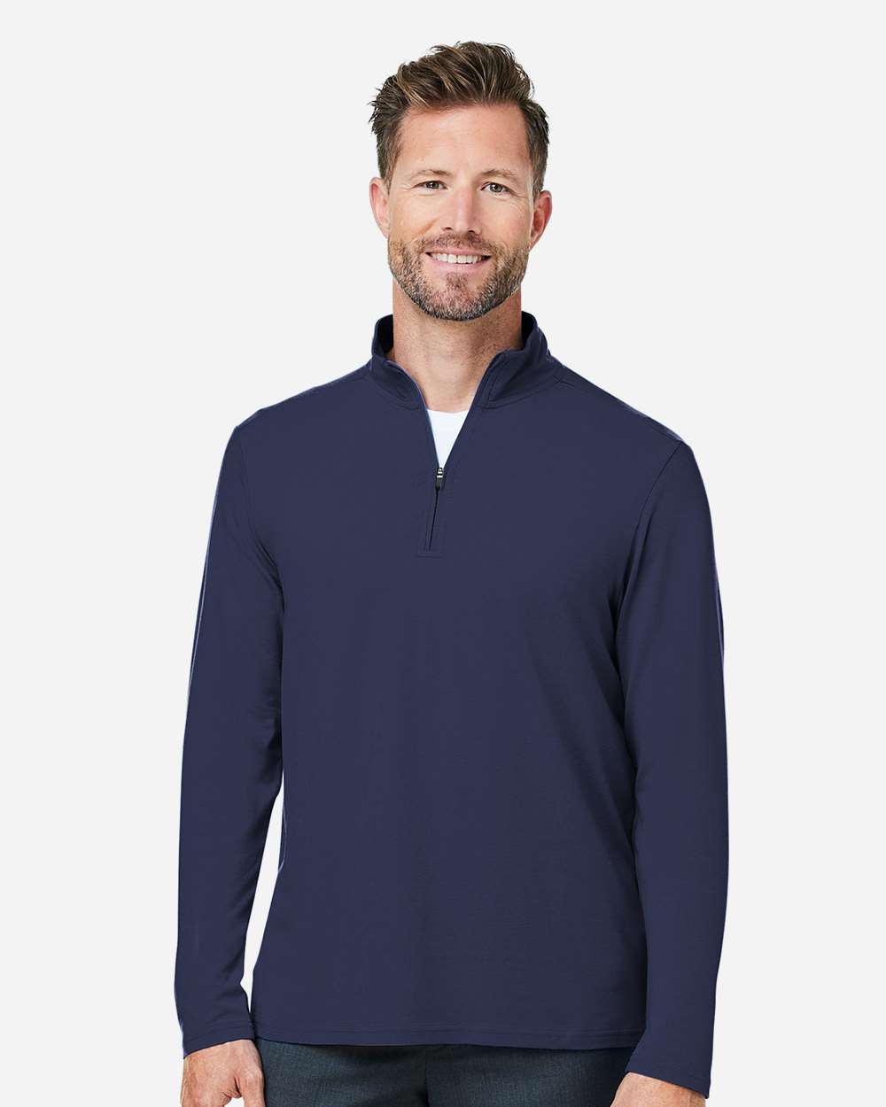 Men's Raleigh Stretch Quarter-Zip Pullover – DG425 – Navy