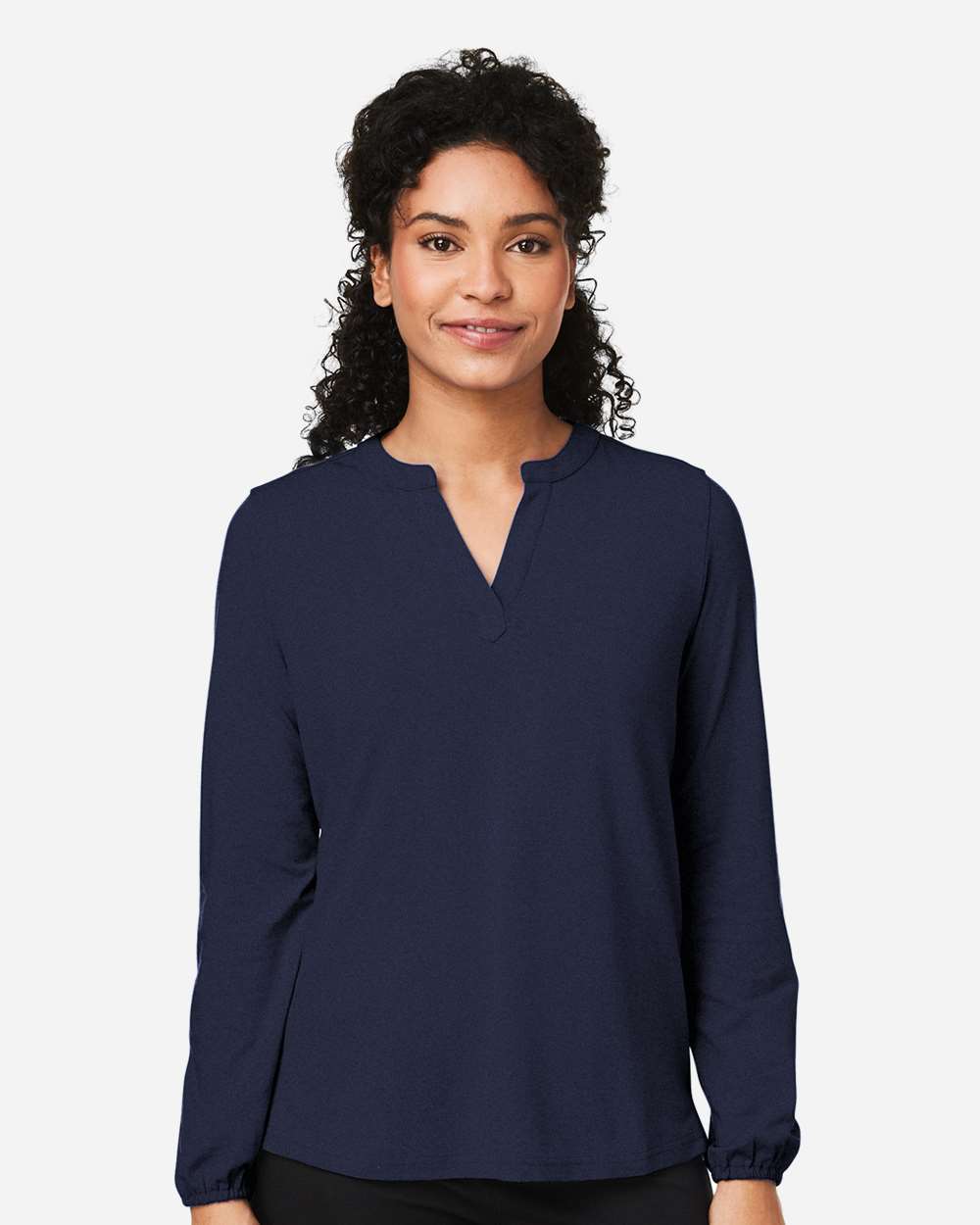Women's Raleigh Half-Placket Knit Top – DP122W – Navy