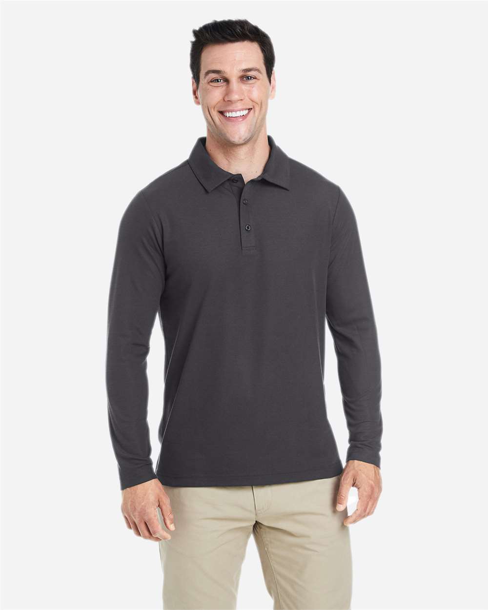 Men's Fusion ChromaSoft™ Long Sleeve Pique Polo – CE112L
