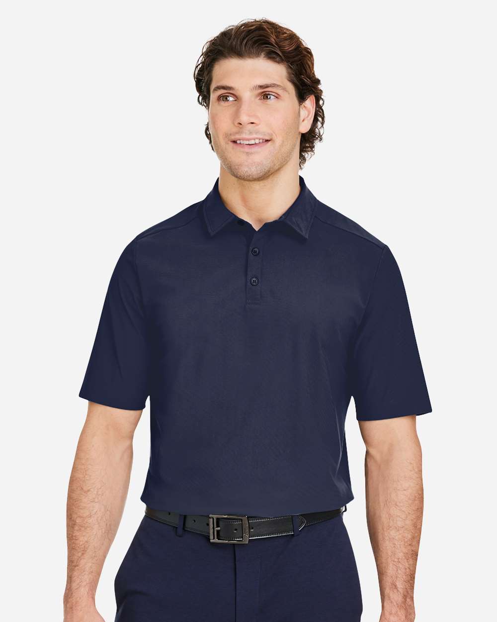 Men's CrownLux Performance® Windsor Welded Polo – DG110 – Navy