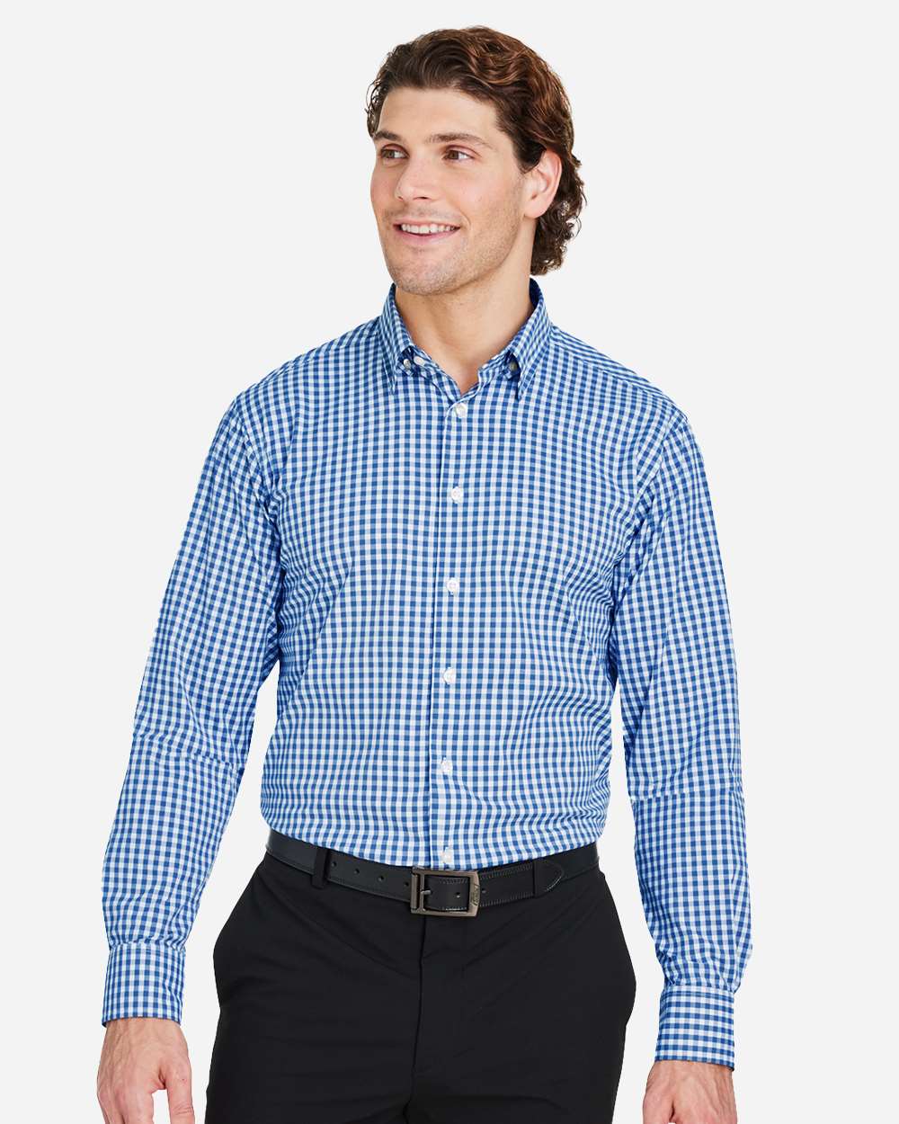 Men's CrownLux Performance® Gingham Dress Shirt – DG536