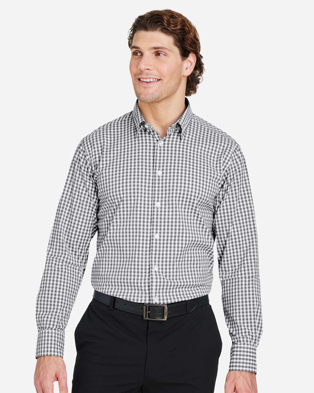 Men's CrownLux Performance® Gingham Dress Shirt – DG536