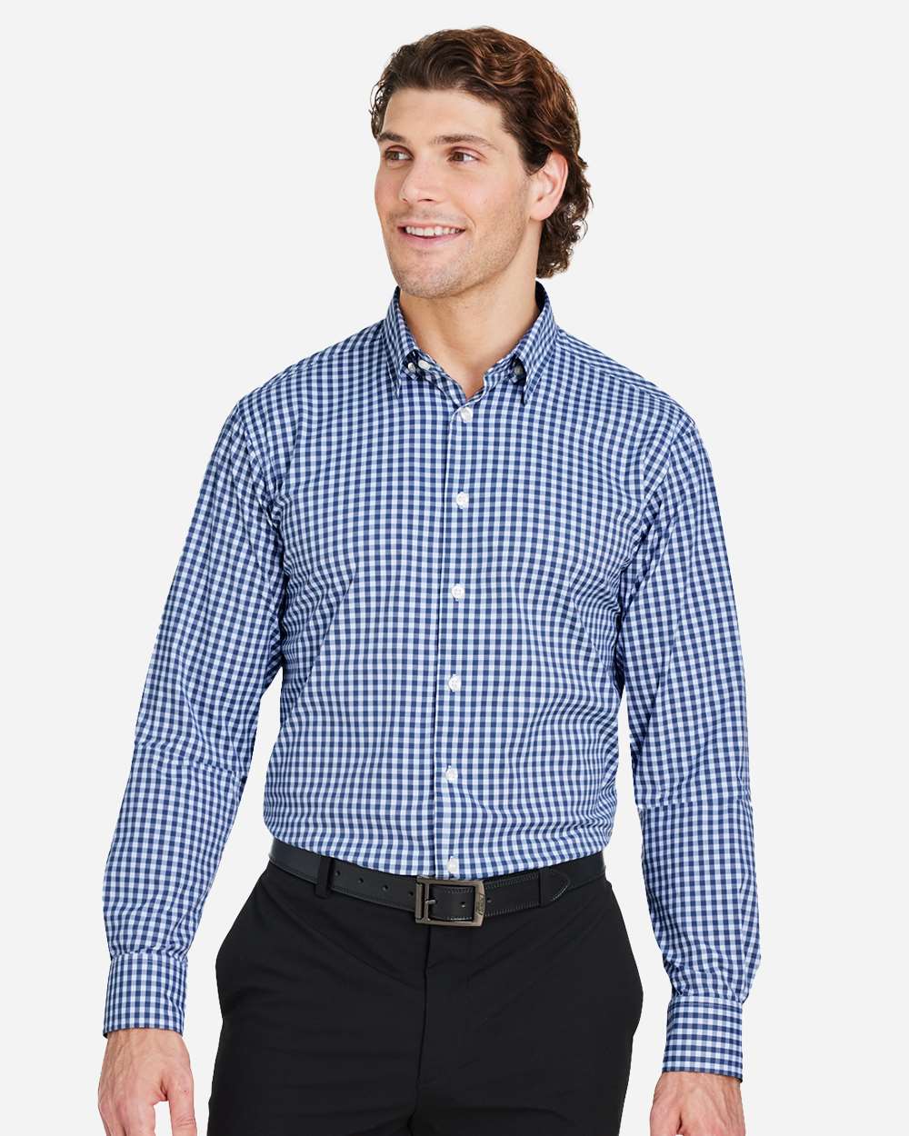 Men's CrownLux Performance® Gingham Dress Shirt – DG536