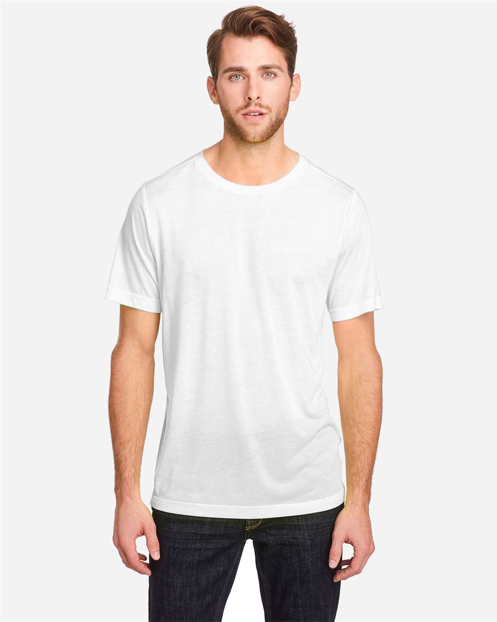 Unisex Tall Fusion ChromaSoft™ Performance T-Shirt – CE111T – White