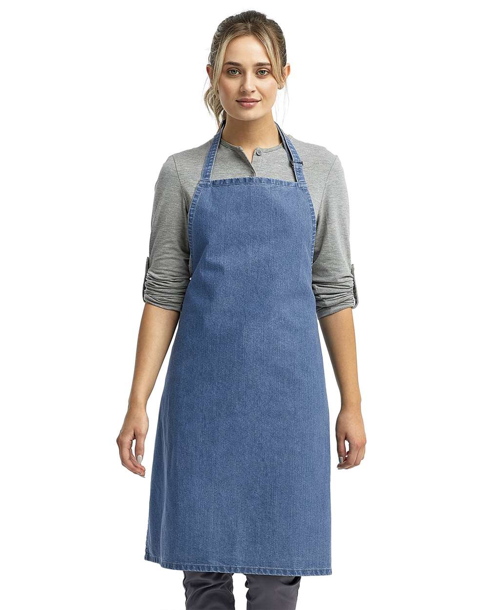 Recycled Bib Apron – RP150 – Denim Blue
