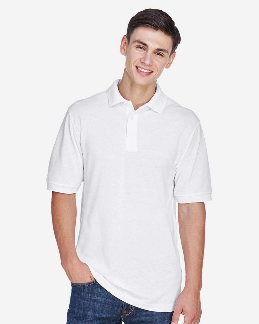 Men's Easy Blend™ Polo – M265 – White