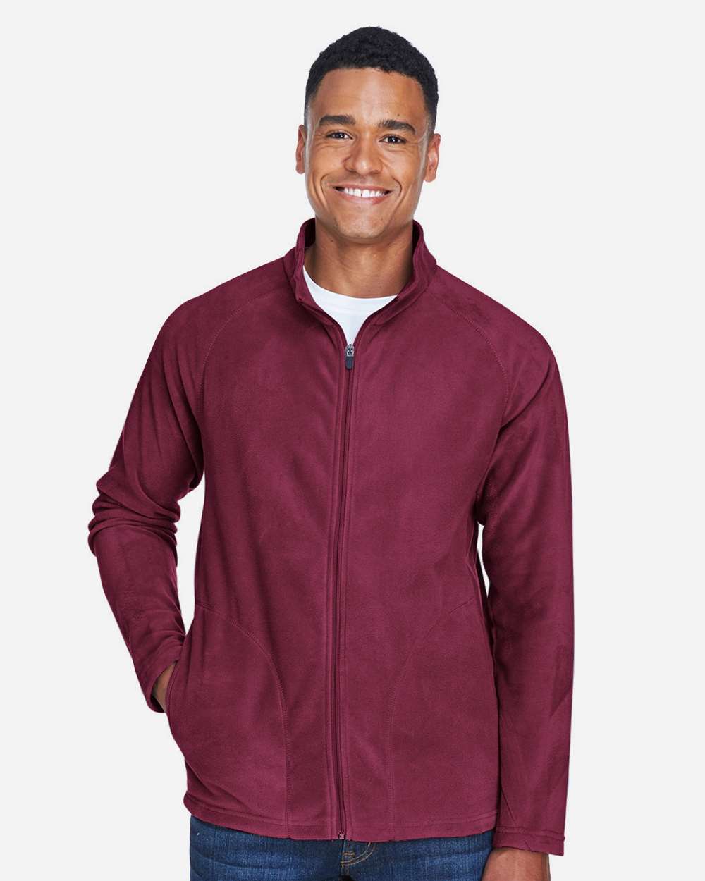Men's Campus Microfleece Jacket – TT90 – Sport Maroon