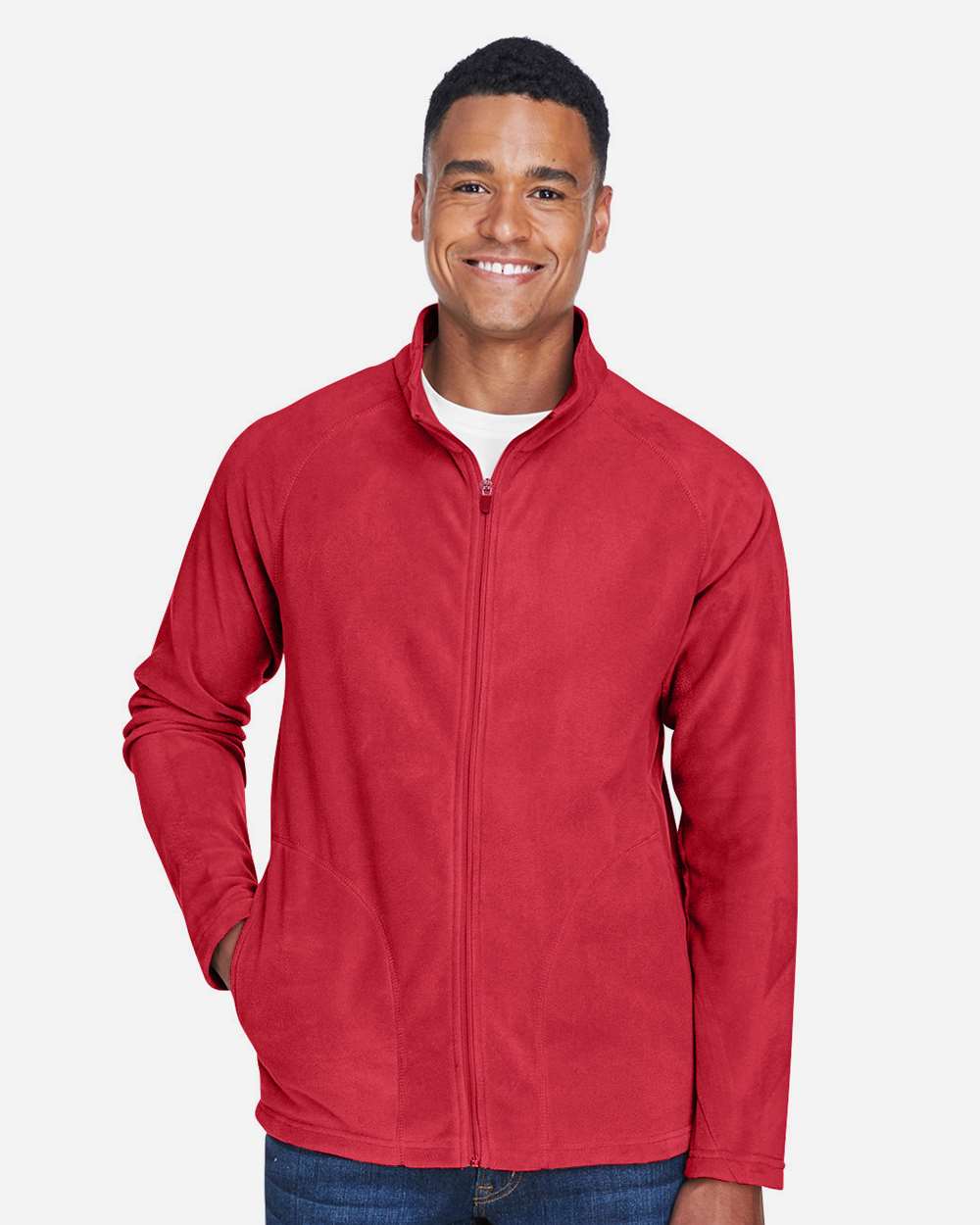 Men's Campus Microfleece Jacket – TT90 – Sport Red