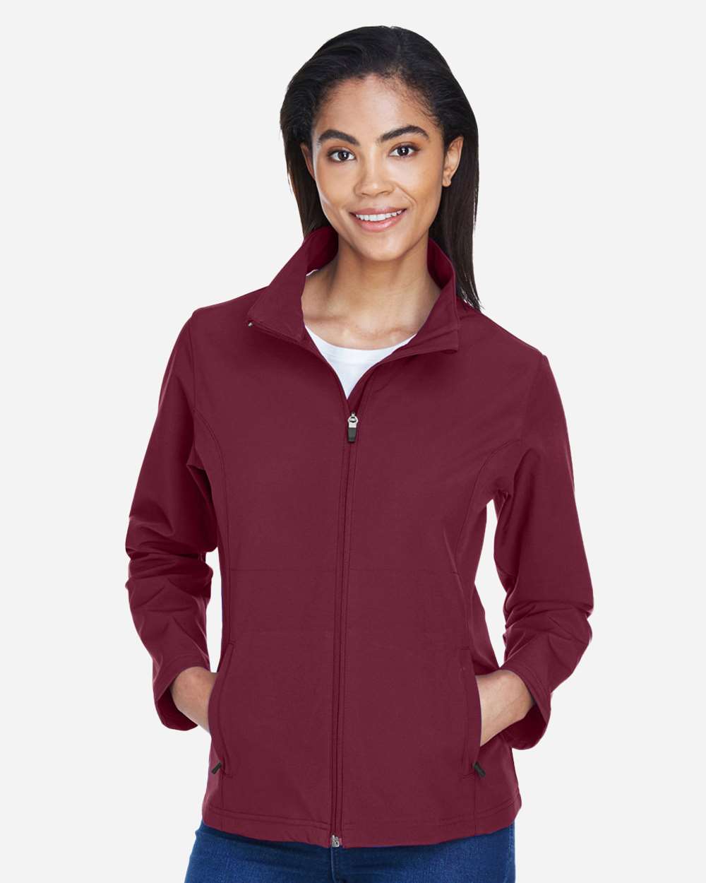 Women's Leader Soft Shell Jacket – TT80W – Sport Maroon