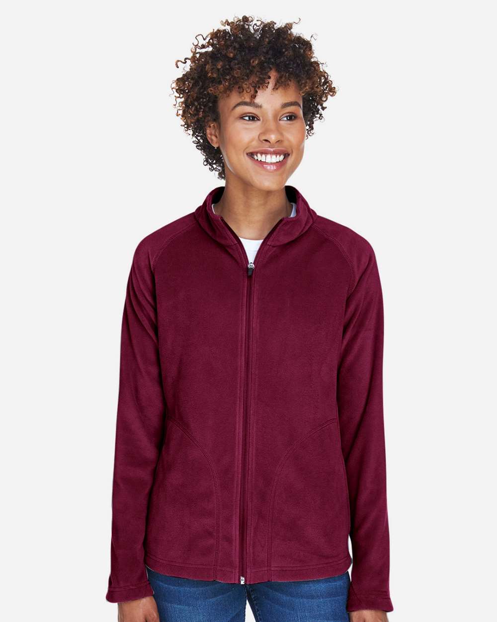 Women's Campus Microfleece Jacket – TT90W – Sport Maroon