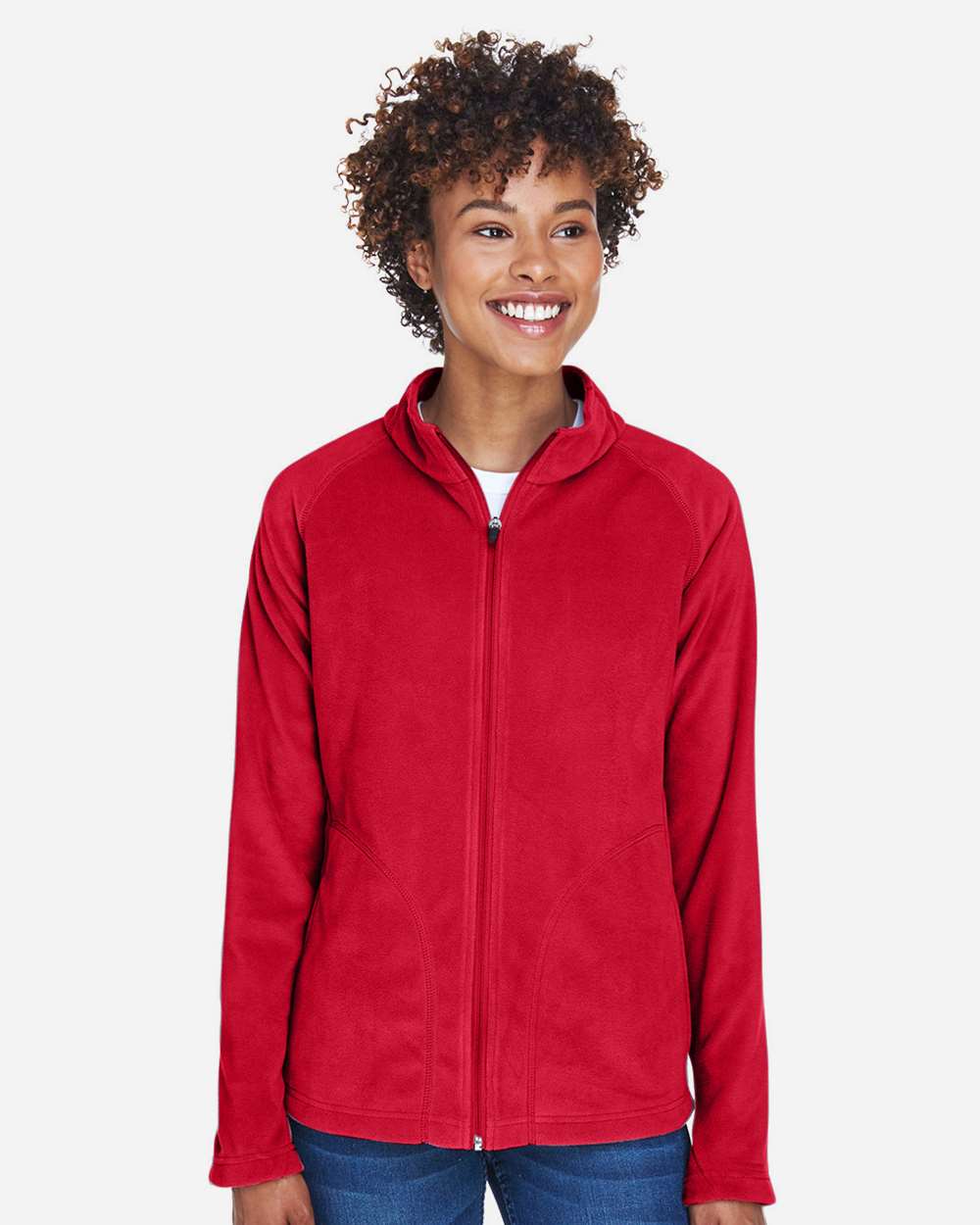 Women's Campus Microfleece Jacket – TT90W – Sport Red