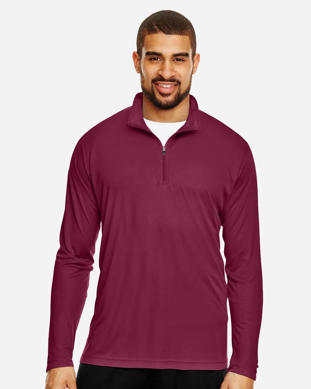 Men's Zone Performance Quarter-Zip Pullover – TT31 – Sport Maroon