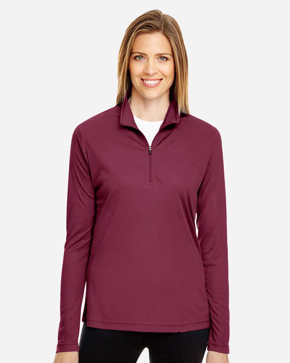 Women's Zone Performance Quarter-Zip Pullover – TT31W – Sport Maroon
