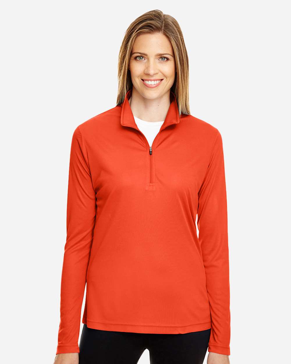 Women's Zone Performance Quarter-Zip Pullover – TT31W – Sport Orange