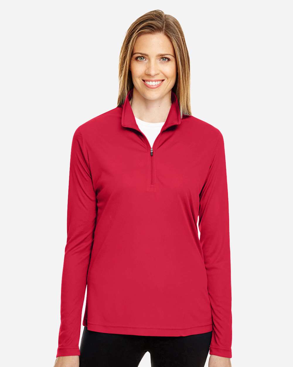 Women's Zone Performance Quarter-Zip Pullover – TT31W – Sport Red
