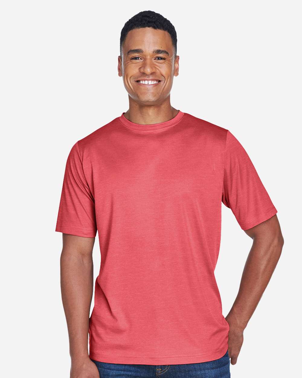 Men's Sonic Heather Performance T-Shirt – TT11H – Sport Red Heather