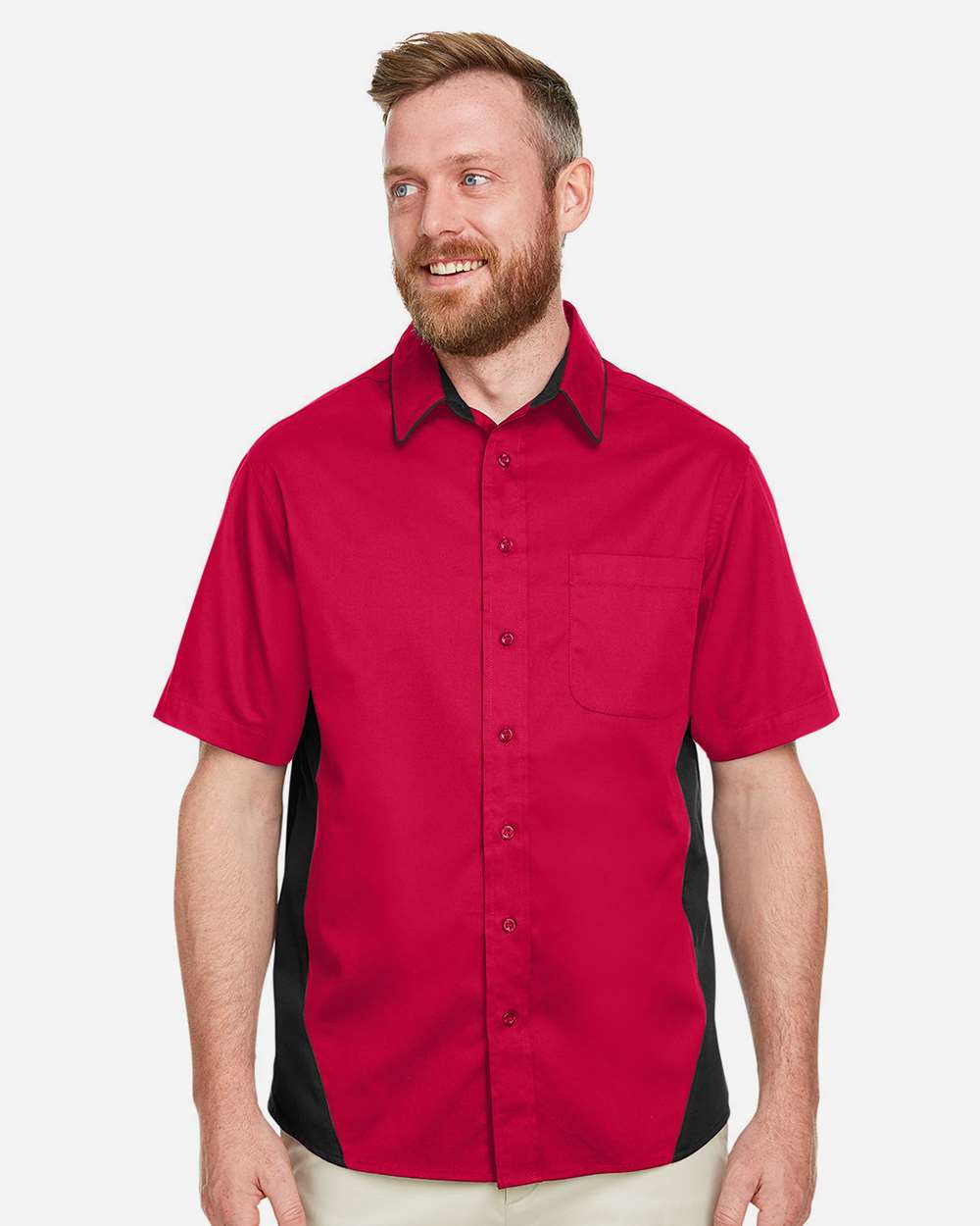 Men's Flash IL Colorblock Shirt – M586 – Red/ Black