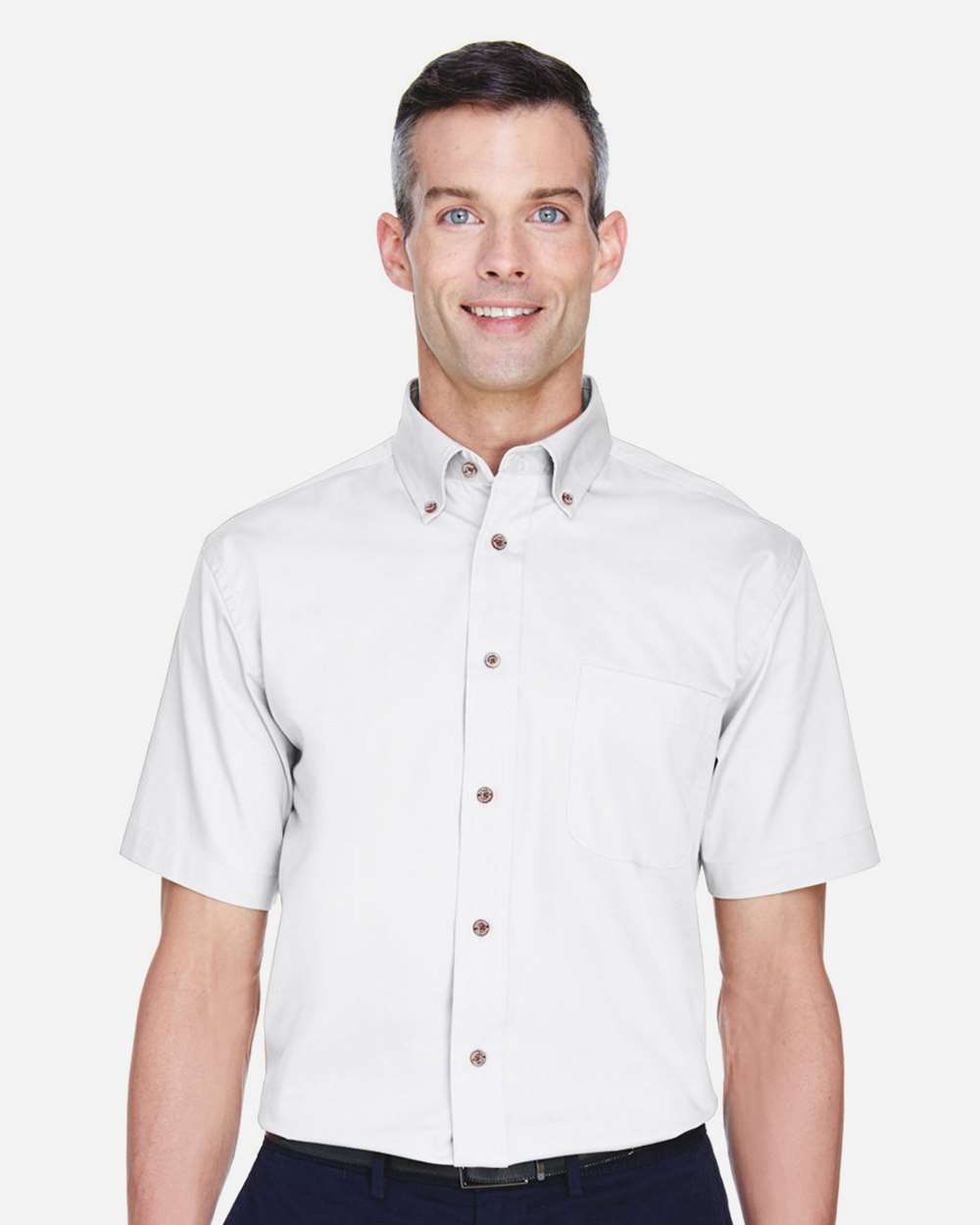 Men's Easy Blend™ Twill Dress Shirt with Stain-Release – M500S – White