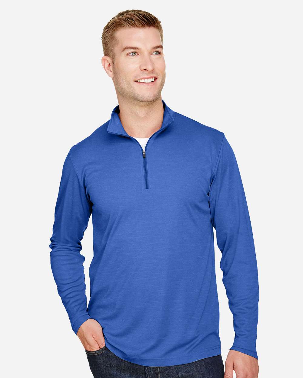 Men's Zone Sonic Heather Performance Quarter-Zip Pullover – TT31H – Sport Royal Heather