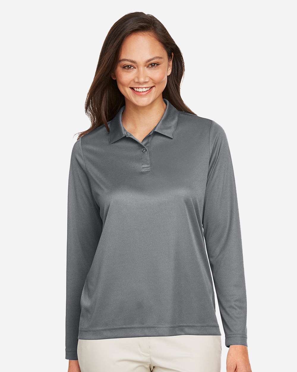 Women's Zone Performance Long Sleeve Polo – TT51LW – Sport Graphite