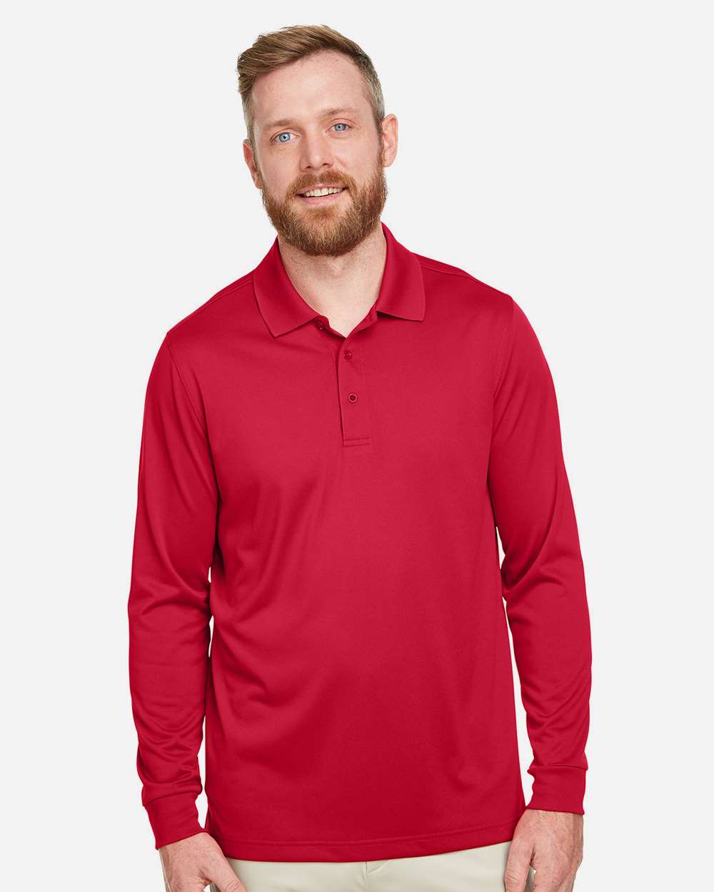 Men's Advantage Snag Protection Plus IL Long Sleeve Polo – M348L – Red