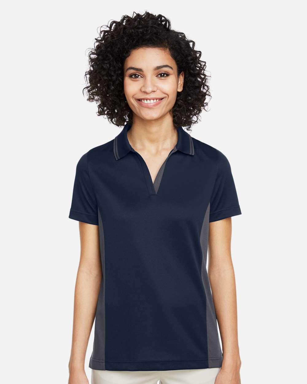 Women's Flash Snag Protection Plus IL Colorblock Polo – M386W – Dark Navy/ Dark Charcoal