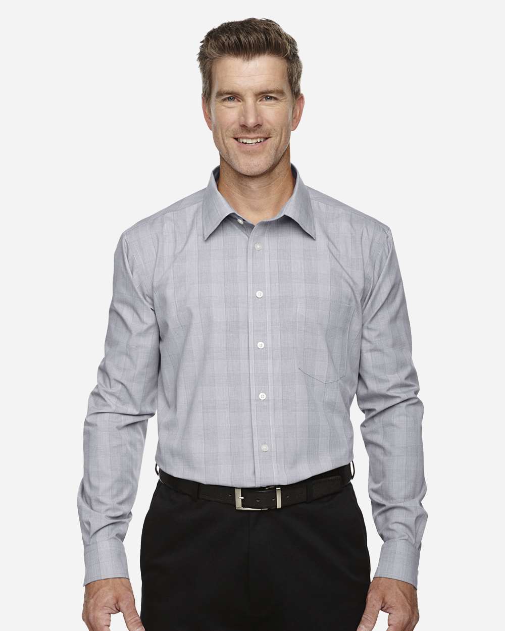 Men's Crown Collection® Glen Plaid Woven Dress Shirt – DG520