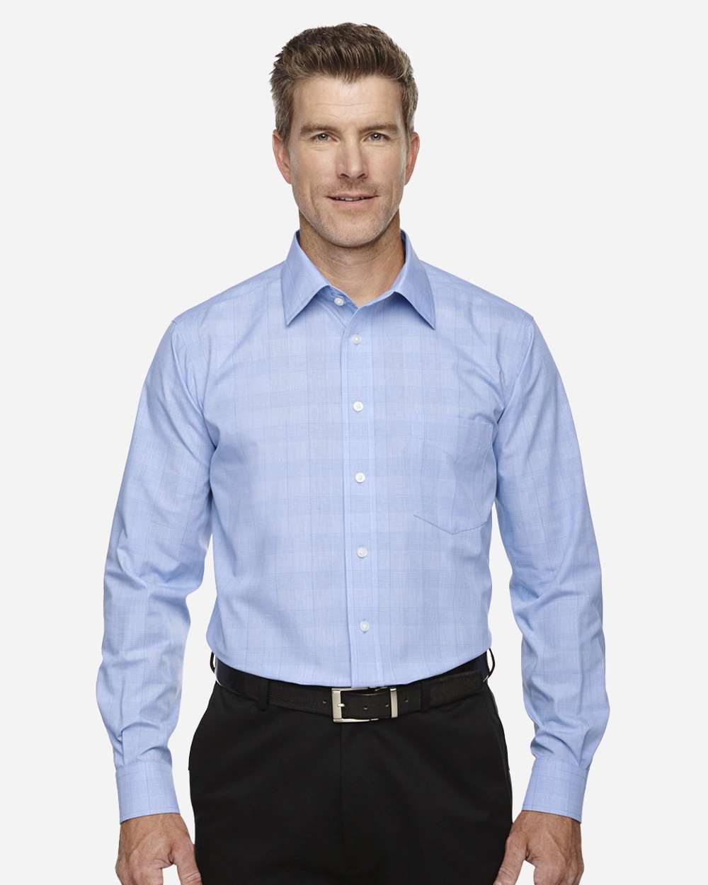 Men's Crown Collection® Glen Plaid Woven Dress Shirt – DG520