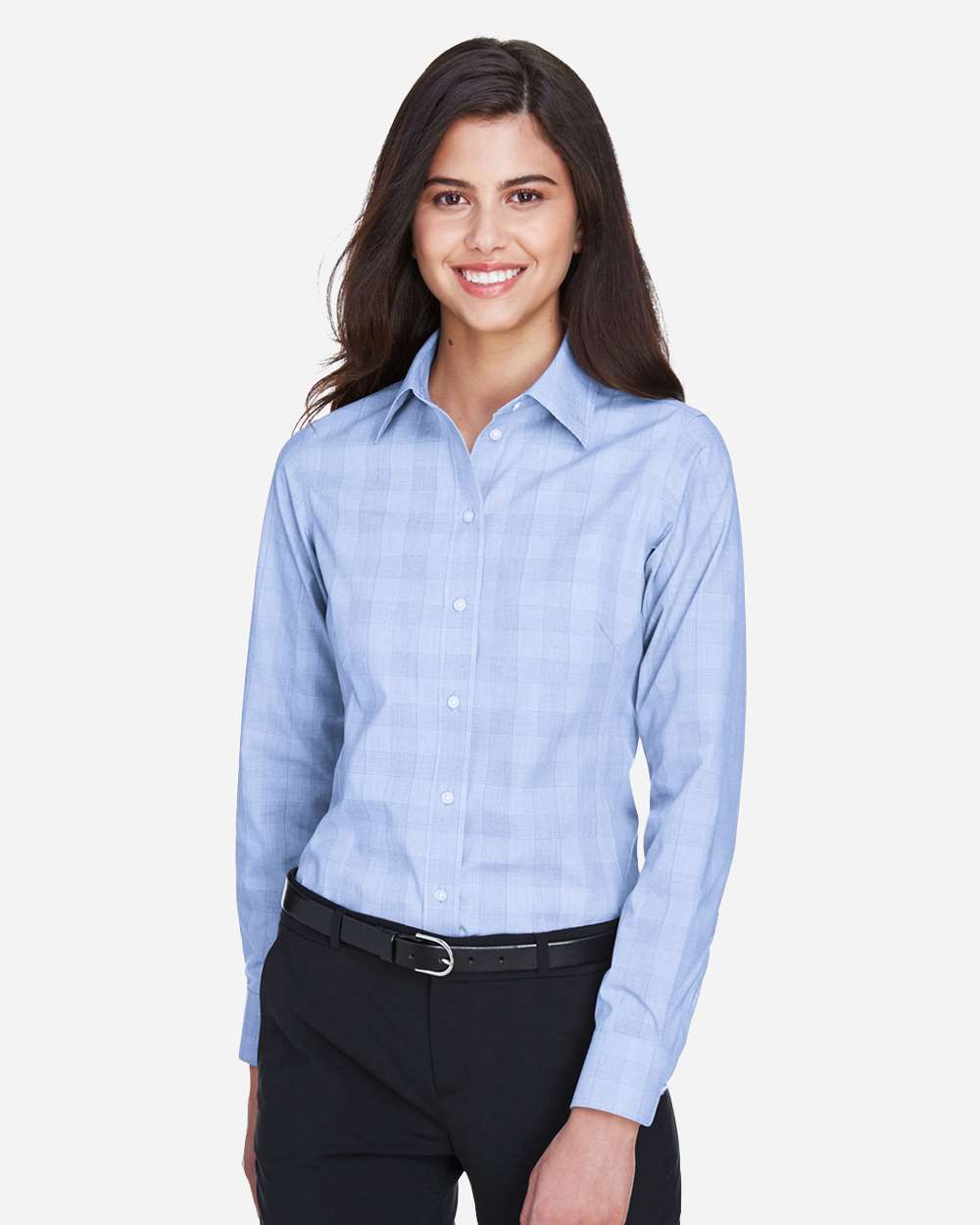 Women's Crown Collection® Glen Plaid Woven Dress Shirt – DG520W