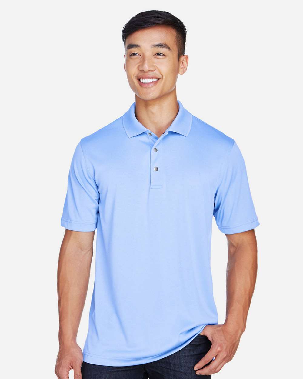 Men's Advantage Snag Protection Plus IL Snap Placket Polo – M345 – Industry Blue